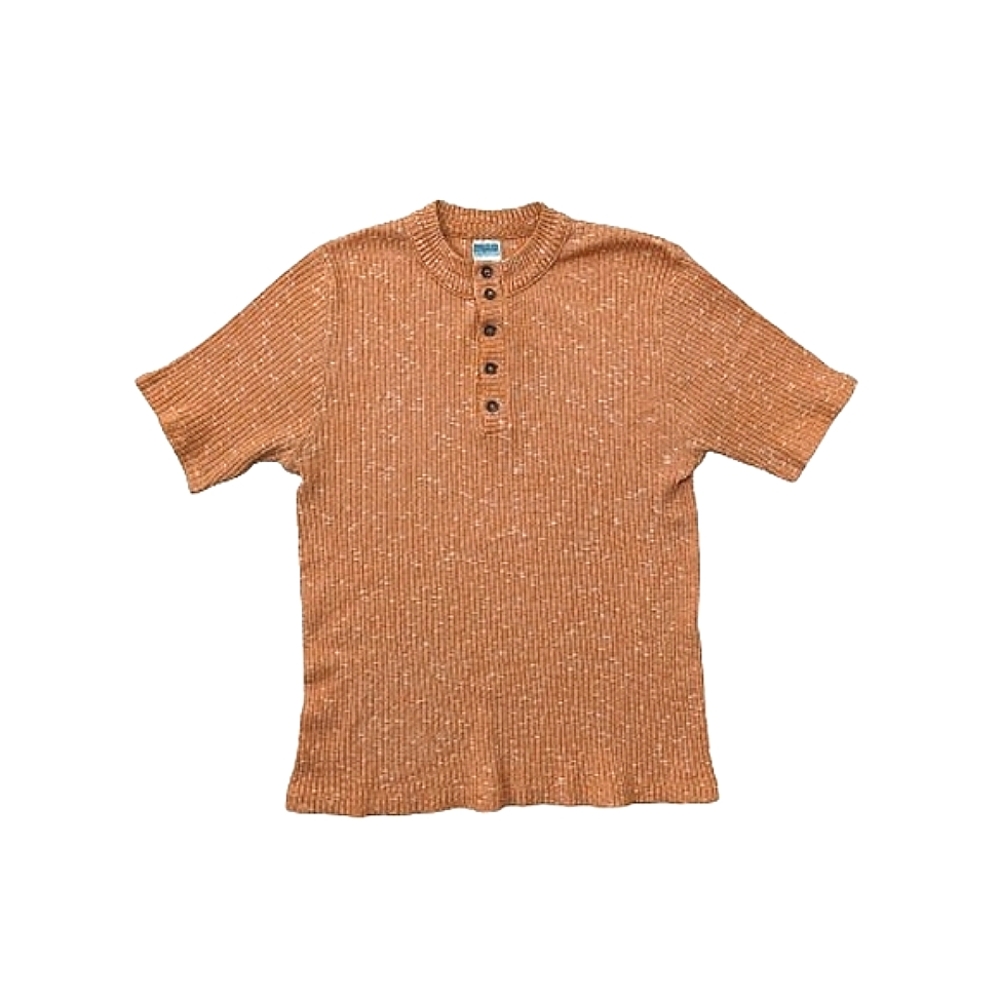 vintage 70's ribbed knit henley t-shirt